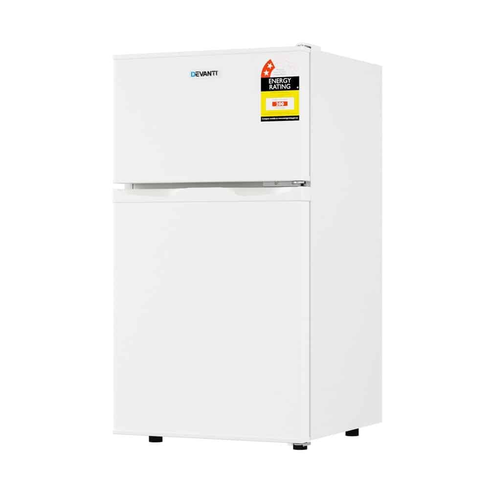 Devanti 80L Bar Fridge Mini Freezer Refrigerator White - Image 7