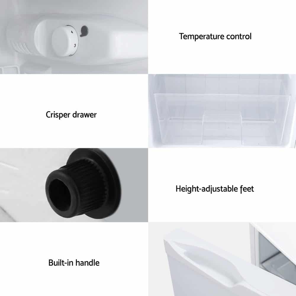 Devanti 80L Bar Fridge Mini Freezer Refrigerator White - Image 6