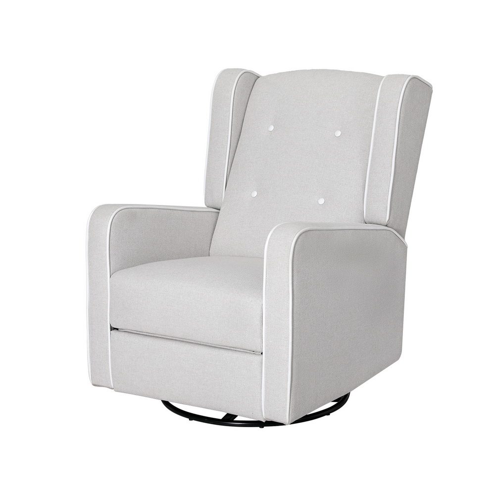 Artiss Recliner Armchair 360ï¿½ Swivel Grey Fabric