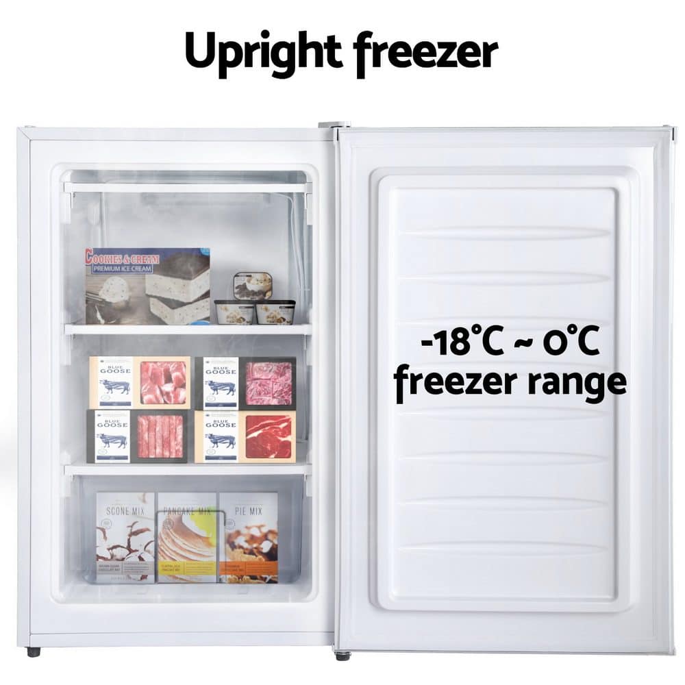 Devanti 81L Upright Freezer Fridge White - Image 4