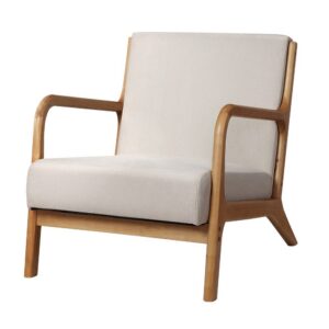 Artiss Armchair Fabric Beige Olive