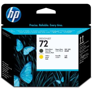 HP 72 Matte Black and Yellow DesignJet Printhead