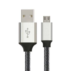 Astrotek 2m Micro USB Data Sync Charger Cable Cord Silver White Color for Samsung HTC Motorola Nokia Kndle Android Phone Tablet & Devices