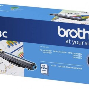 Brother TN-253C Cyan Toner Cartridge to Suit - HL-3230CDW/3270CDW/DCP-L3015CDW/MFC-L3745CDW/L3750CDW/L3770CDW (1,300 Pages)