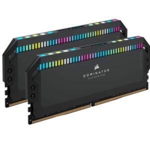 Corsair DOMINATOR Platinum RGB 64GB (2x32GB) DDR5 Platinum RGB 64GB (2x32GB) DDR5 UDIMM 5200Mhz C40 1.25V Black Desktop PC Gaming Memory