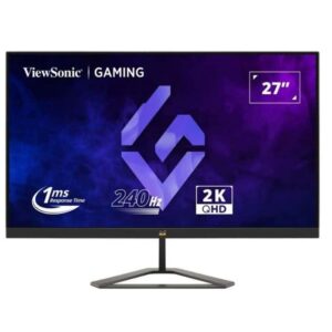 ViewSonic 27' 2K 240hz 1ms Lightning Fas, IPS, Dual Speakers, SuperClear IPS. 2x HDMI 2.0, 1x DP 1.4. VESA 100x 100t, Tilt Gaming Monitor
