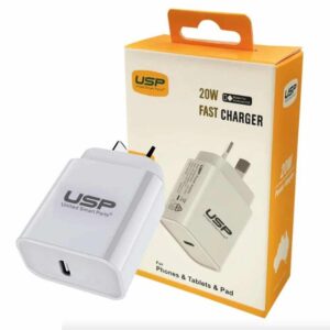 USP 20W USB-C PD Fast Wall Charger White - Fast Charging, Safety Certified, Universally Compatible, And Travel-Friendly For All Your Devices