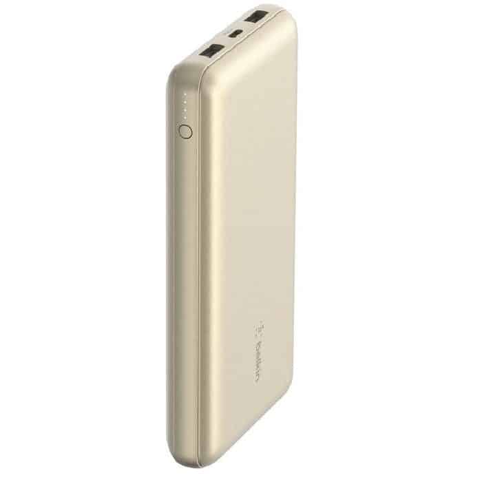 Belkin BoostCharge Power Bank 20K (Multi-port) - Gold (BPB012btGD), 15W, 1x USB-C, 2x USB-A, 5cm USB-C to USB-A Cable, CEW $2,500, 2 Years Warranty