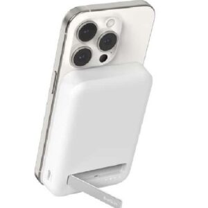Belkin BoostCharge Pro Magnetic Power Bank 10K With Qi2-White(BPD008btWH), 15W,2xUSB-C,1M USB-C to USB-C Cable,Overcharge Protection,2 Years Warranty