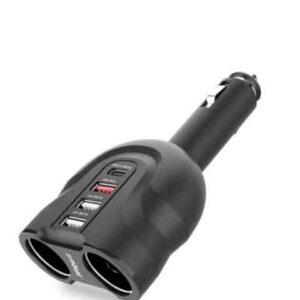 mbeat Gorilla Power Four Port USB-C PD & QC3.0 Car Charger with Cigar Lighter Splitter features built-in over heat Package Weight: 120g