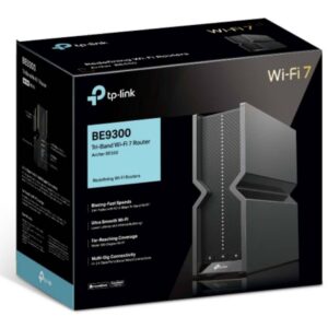 TP-Link Archer BE550 V2 BE9300 Wi-Fi 7 Tri-Band Router 688 Mbps at 2.4 GHz + 2880 Mbps at 5 GHz + 5760 Mbps at 6 , 6Ã— Internal Antennas, 1.5 GHz