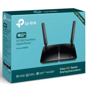 TP-Link Archer MR600 4G+ Cat6 AC1200 Wireless Dual Band Gigabit Router OneMesh 867Mbps@5Ghz, 4G+ SIM Slot, 2 Detach. LTE Antennas