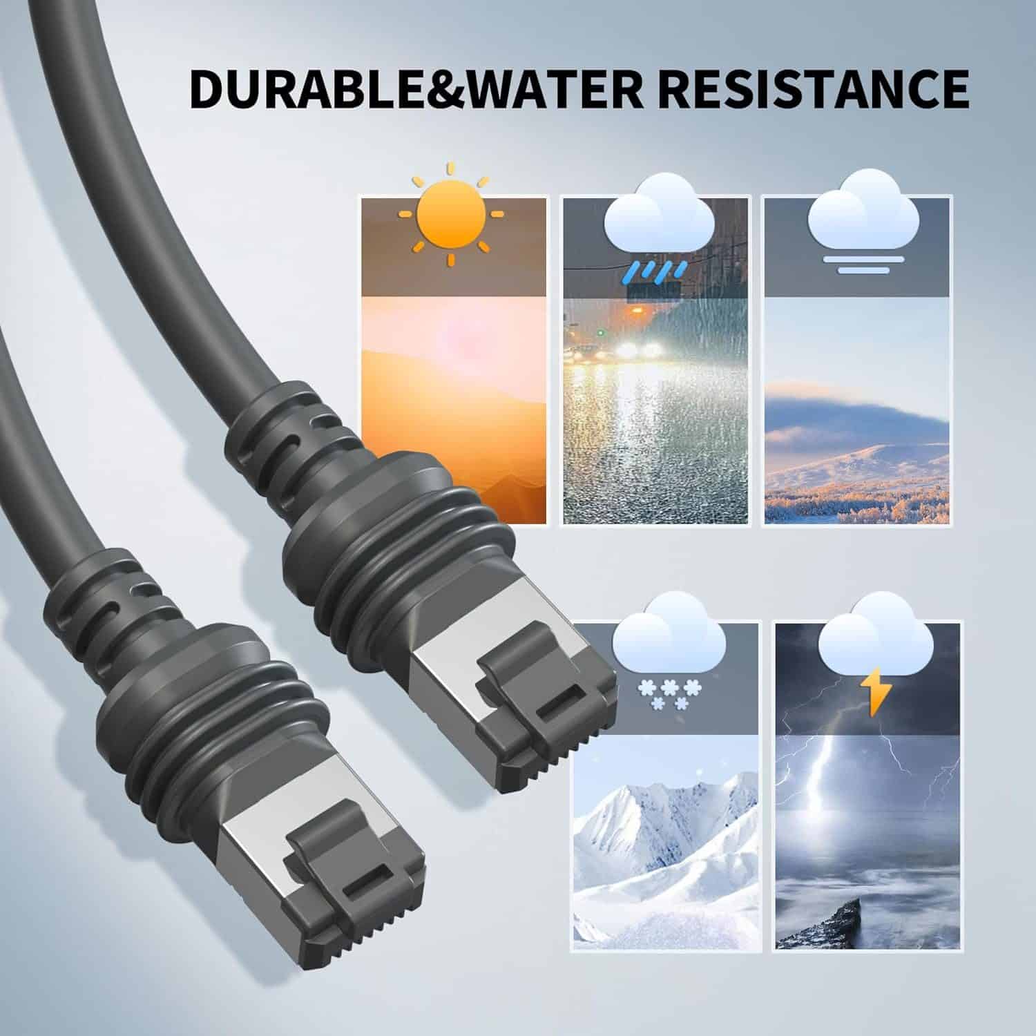 Starlink Gen 3 Ethernet Cable 6.5FT/ 2M Cable, Waterproof, Grey - Image 5