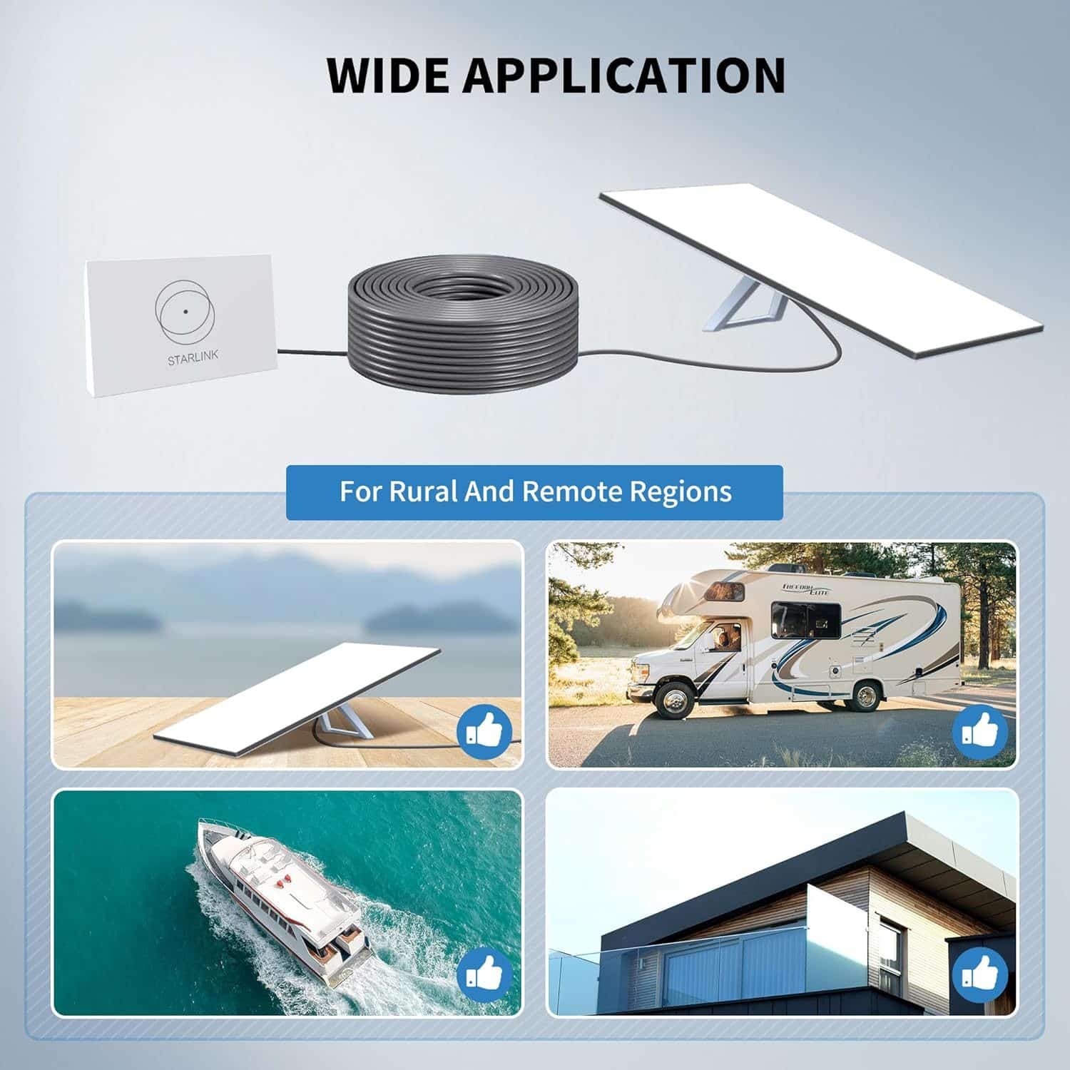 Starlink Gen 3 Ethernet Cable 6.5FT/ 2M Cable, Waterproof, Grey - Image 7