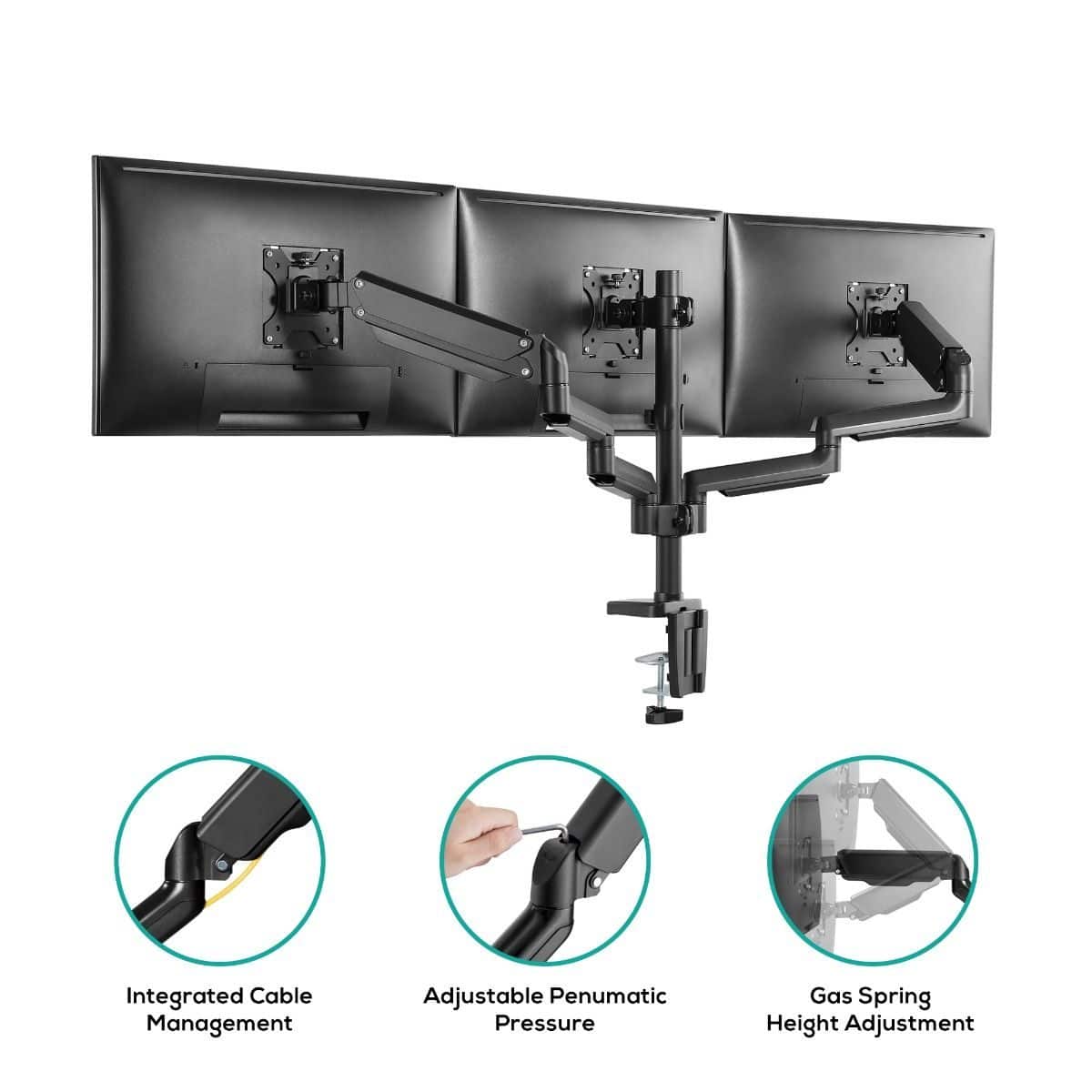 activiva ErgoLife Triple Monitor Screen Gas Spring Monitor Arm - Image 4