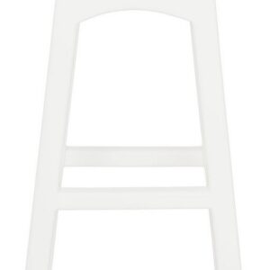 Tokyo Solid Mahogany Timber Barstool (White)