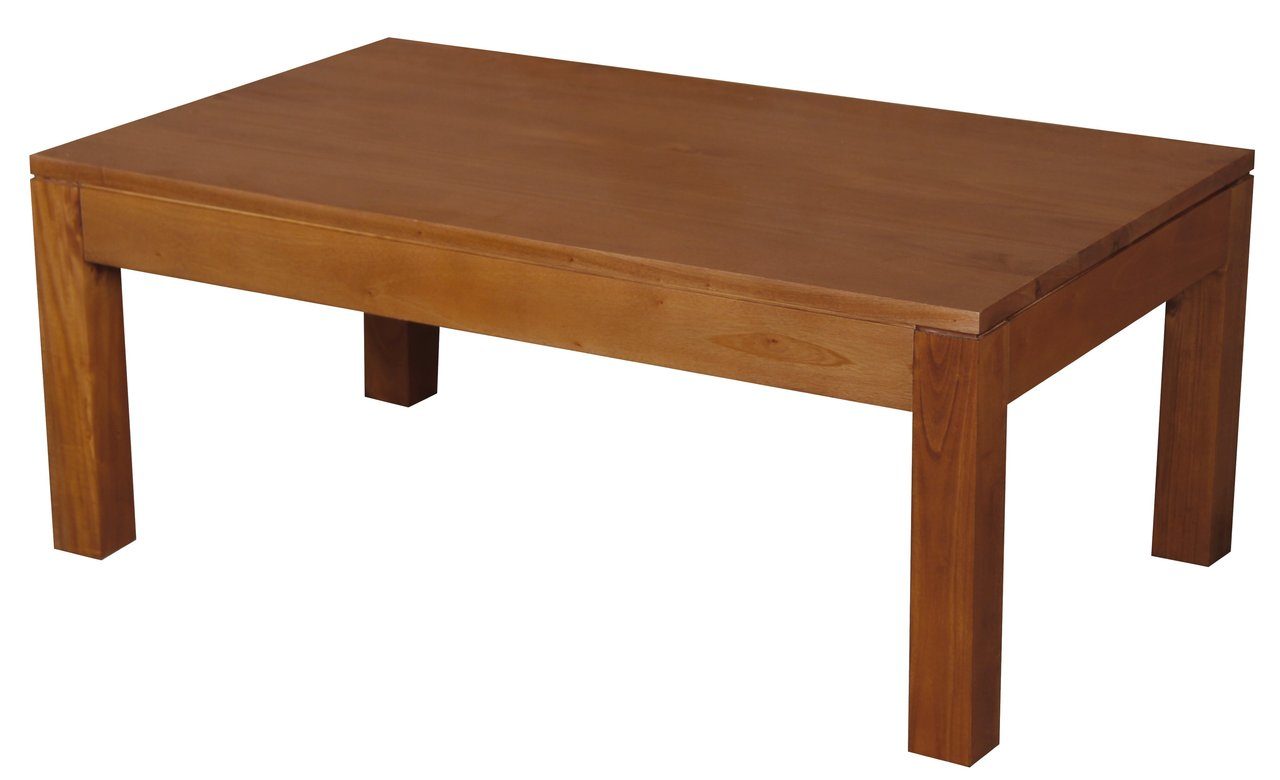 Amsterdam Solid Mahogany Timber Coffee Table (Light Pecan) - Image 2