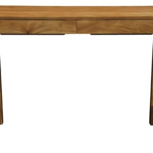 Amsterdam Solid Mahogany Timber 2 Drawer Desk (Light Pecan)