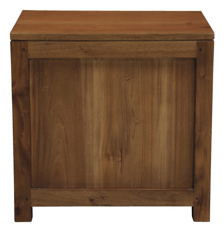 Paris 1 Drawer Solid Mahogany Timber Lamp Table (Light Pecan) - Image 4