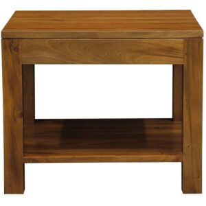 Amsterdam Solid Mahogany Timber Lamp Table 60 x 60 cm (Light Pecan)