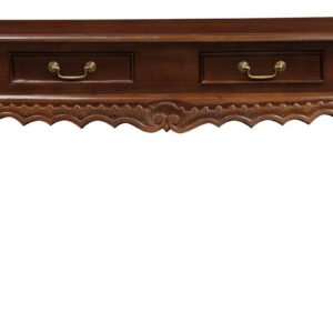 Seine 2 Drawer Carved Sofa Table (Mahogany)