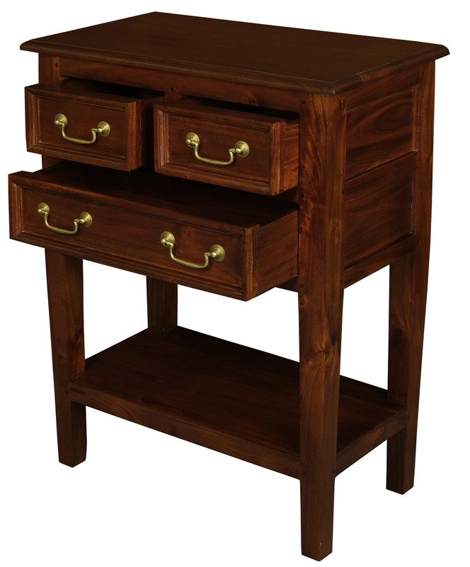 Tasmania 3 Drawer Sofa Table - Mahogany - Image 2