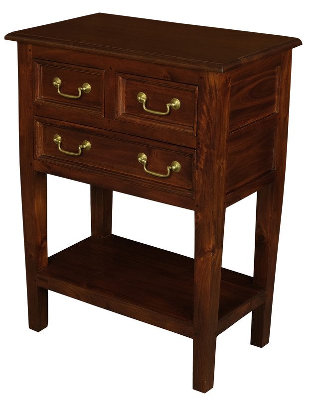 Tasmania 3 Drawer Sofa Table - Mahogany - Image 3
