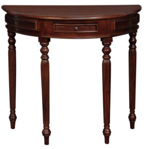 Huntley Turn Leg Half Round Sofa Table (Mahogany)
