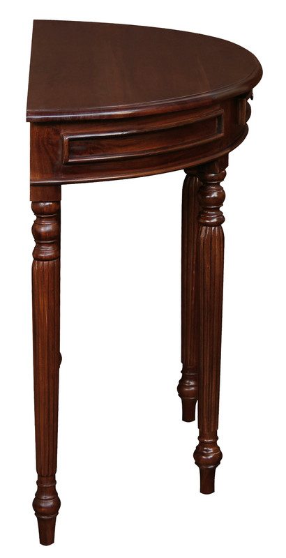 Huntley Turn Leg Half Round Sofa Table (Mahogany) - Image 4