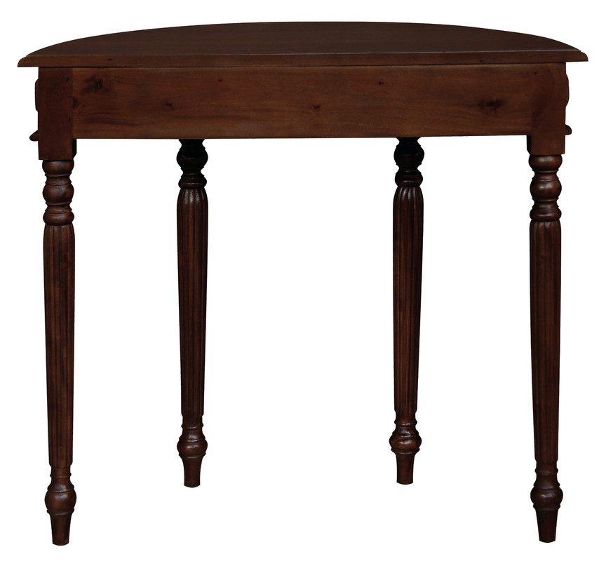 Huntley Turn Leg Half Round Sofa Table (Mahogany) - Image 5