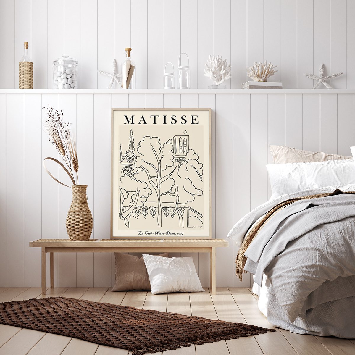Wall Art 60cmx90cm Line Art By Henri Matisse Wood Frame Canvas - Image 2