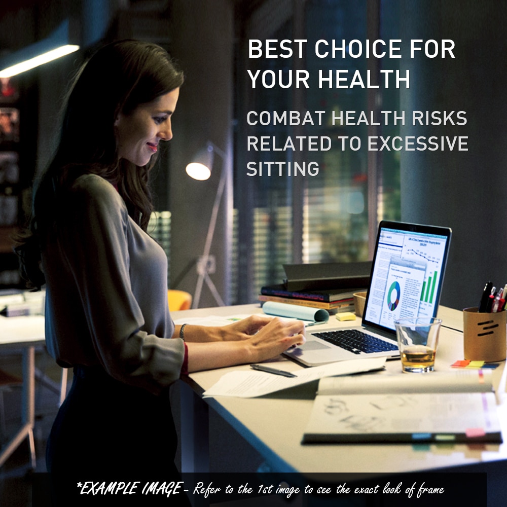 Fortia Sit To Stand Up Standing Desk, 150x70cm, 62-128cm Electric Adjustable Height, Dual Motor, 120kg Load, White/Black Frame - Image 4