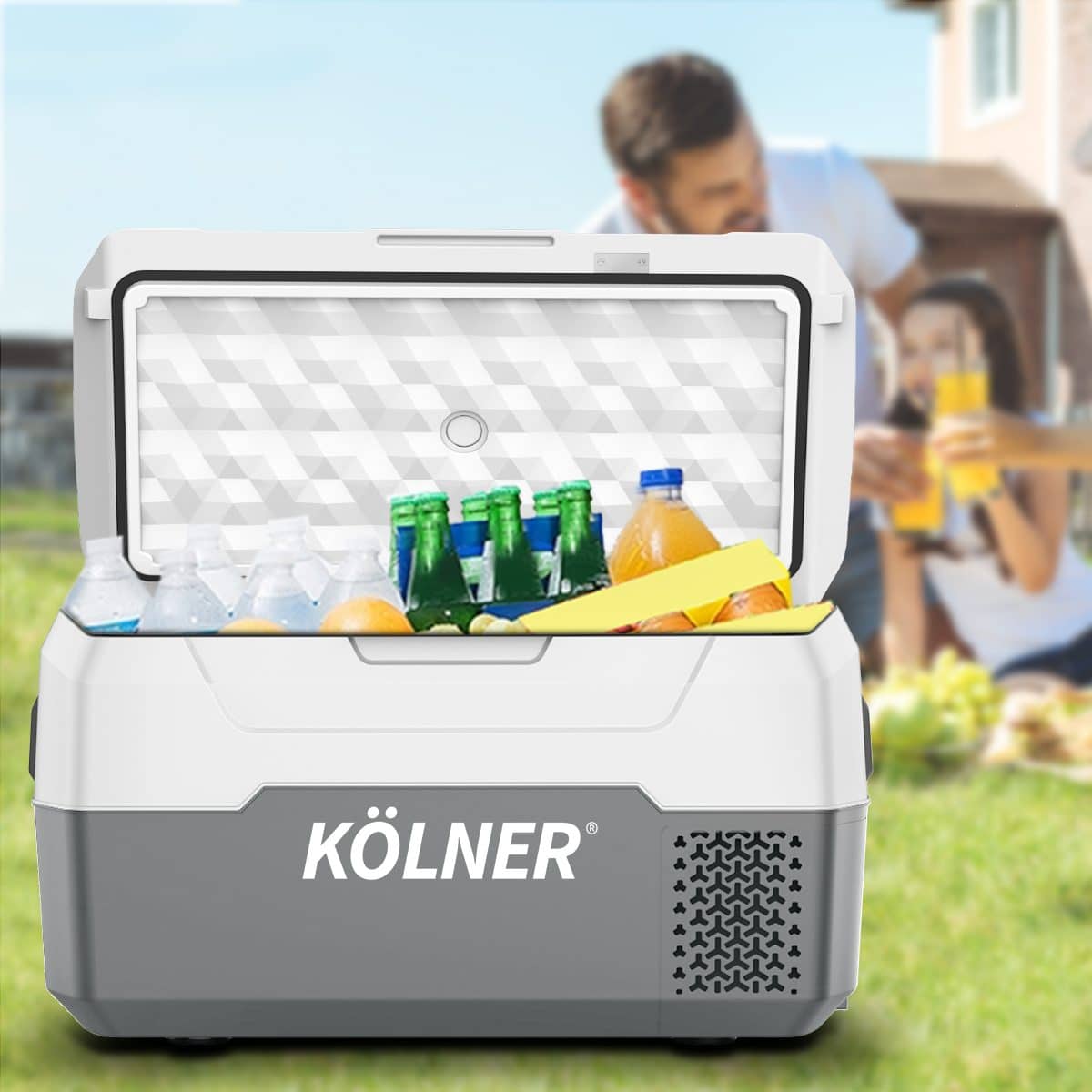 Kolner 20l Fridge Freezer Cooler 12/24/240v Camping Portable Kolner Esky Refrigerator - Grey - Image 12