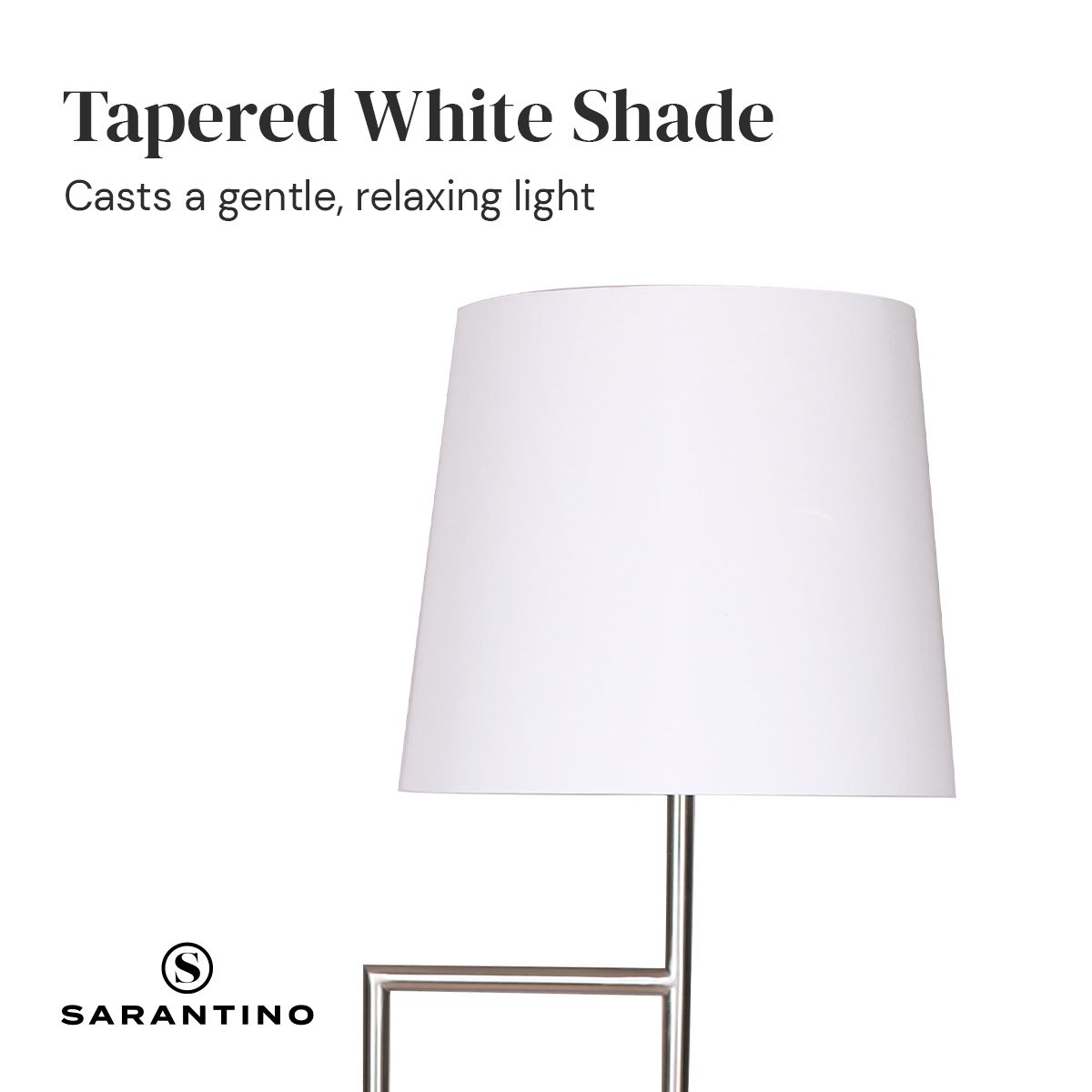 Sarantino Nickel Metal Arc Floor Lamp - Image 6