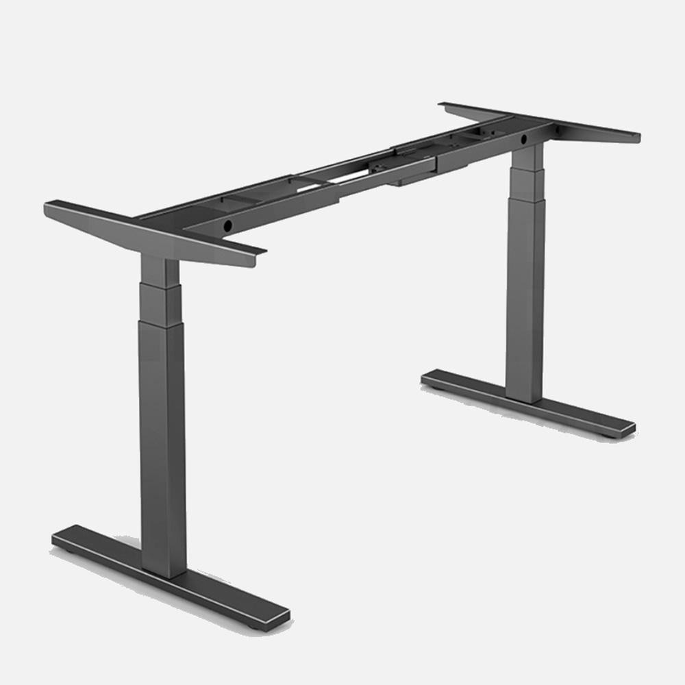 140cm Standing Desk Height Adjustable Sit Stand Motorised White Dual Motors Frame Black Top - Image 15