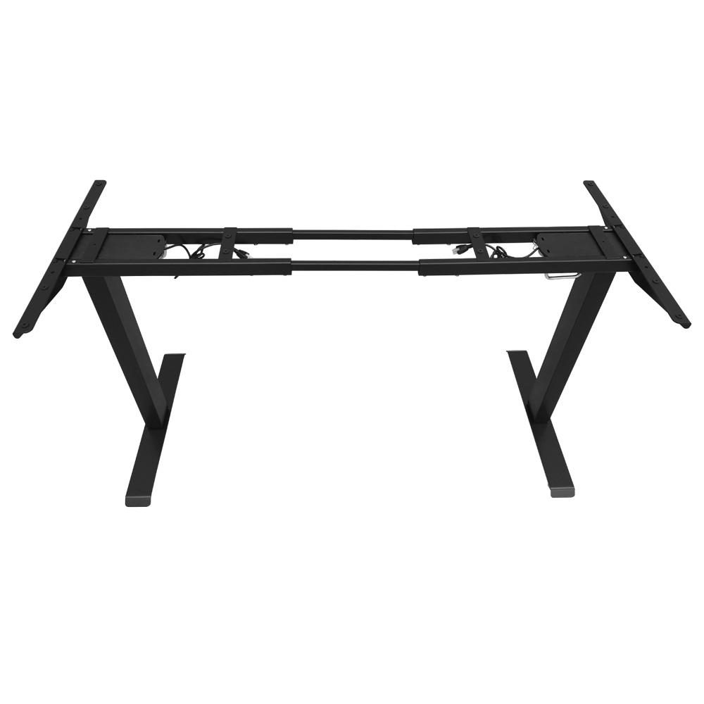 140cm Standing Desk Height Adjustable Sit Stand Motorised White Dual Motors Frame Black Top - Image 17