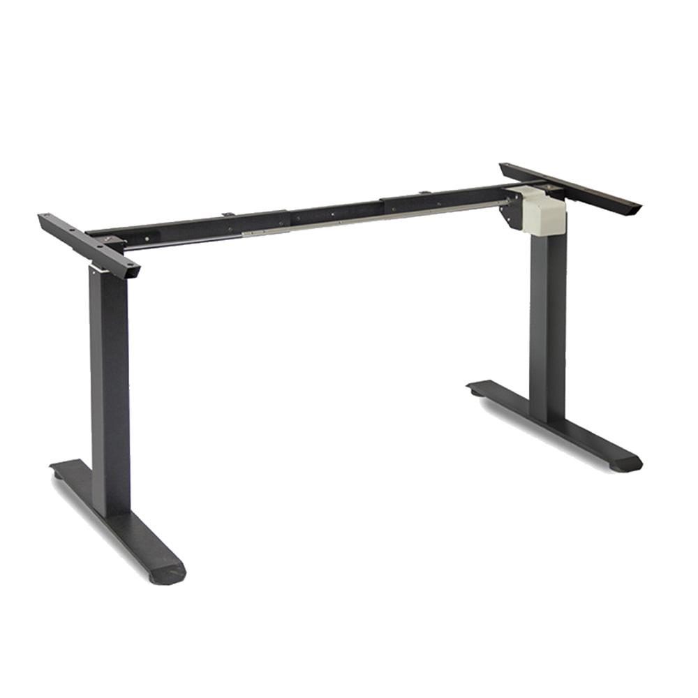 140cm Standing Desk Height Adjustable Sit Stand Motorised White Dual Motors Frame Black Top - Image 21