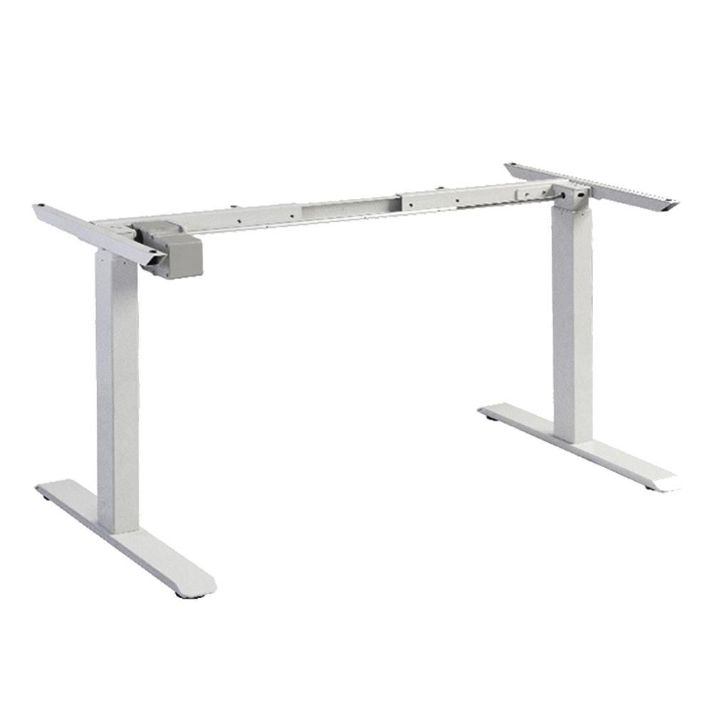 140cm Standing Desk Height Adjustable Sit Stand Motorised White Dual Motors Frame Black Top - Image 22