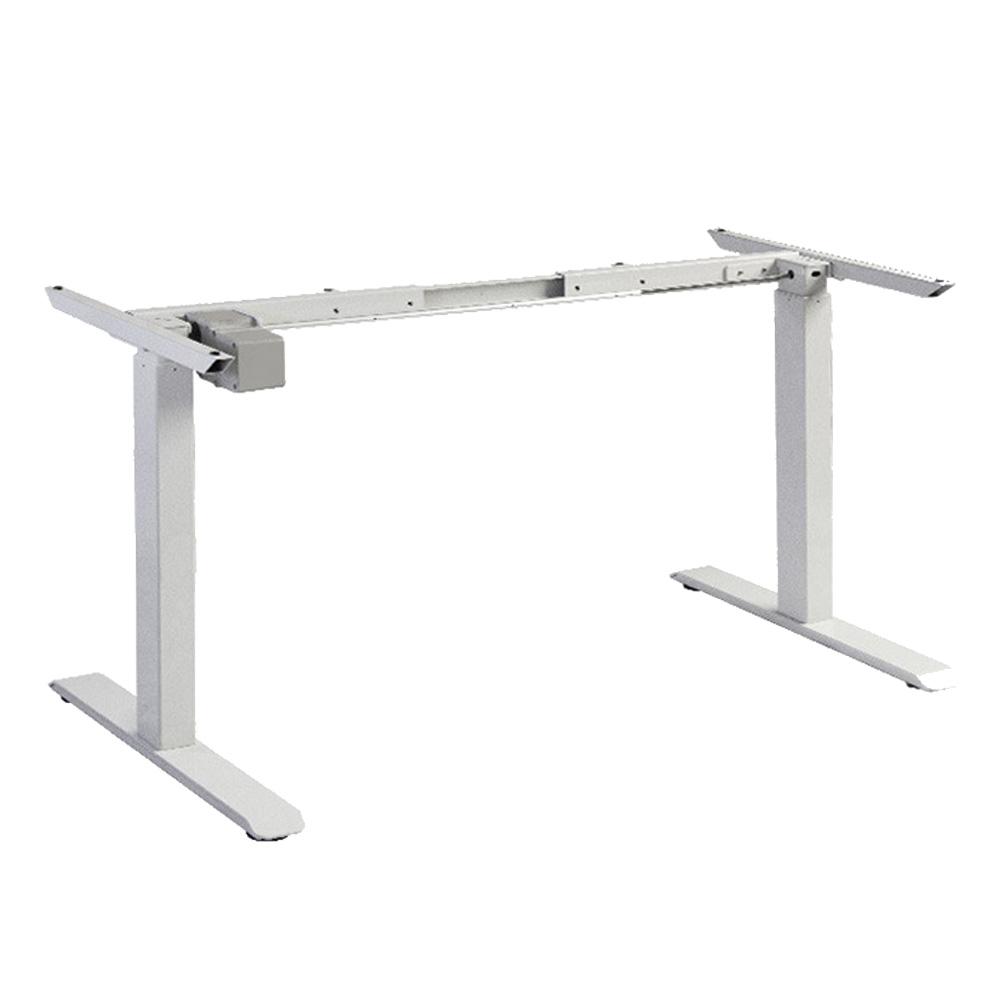 140cm Standing Desk Height Adjustable Sit Stand Motorised White Single Motor Frame White Top - Image 21