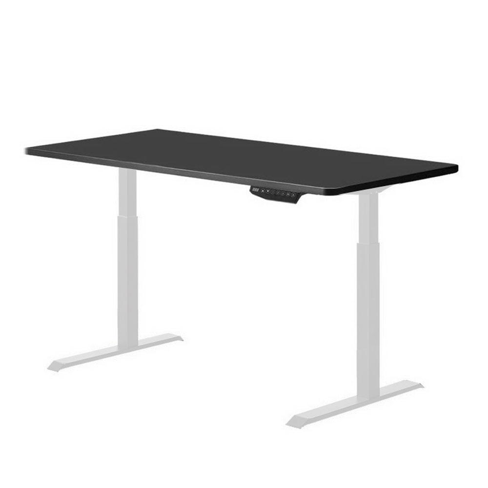 140cm Standing Desk Height Adjustable Sit Stand Motorised White Single Motor Frame White Top - Image 23