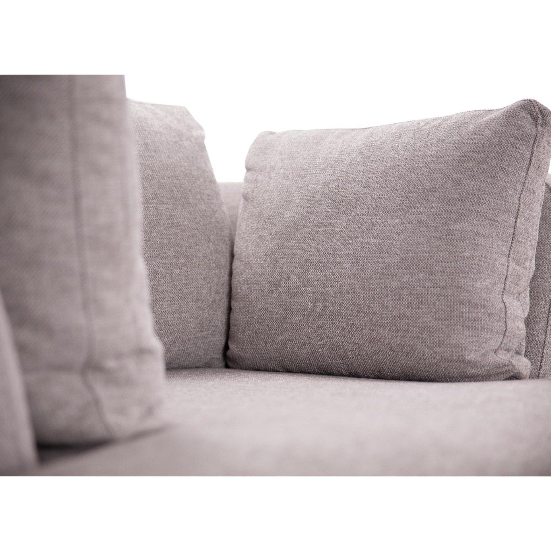 Sunshine Single Sofa Love Chair Fabric Swivel Armchair Ottoman Set - Steel - Image 7