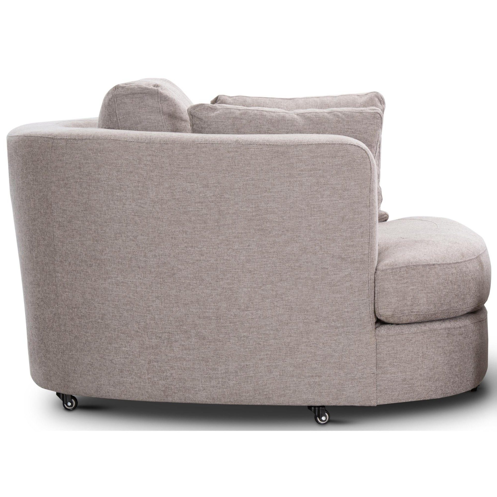 Sunshine Single Sofa Love Chair Fabric Swivel Armchair - Steel - Image 4