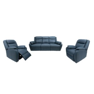 Bella 3+1+1 Seater Electric Recliner Genuine Leather Upholstered Lounge -