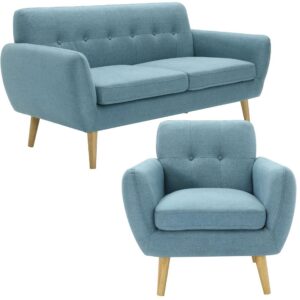 Dane 3 + 1 Seater Fabric Upholstered Sofa Armchair Lounge Couch