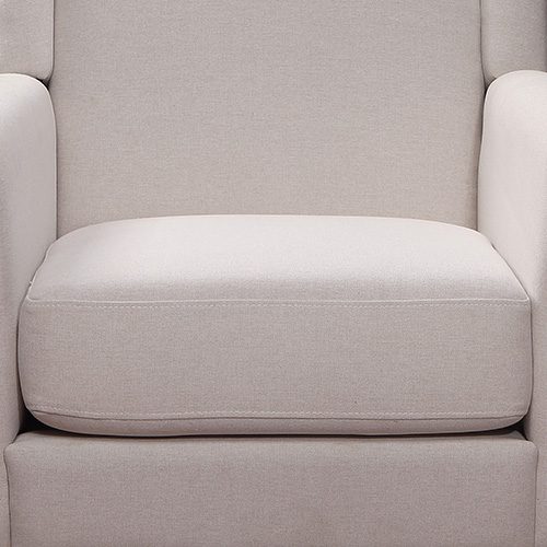 Armchair in Beige Colour Lounge Accent Chair Upholstered Fabric with Wooden leg - Image 4