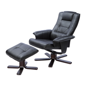 PU Leather Massage Chair Recliner Ottoman Lounge Remote