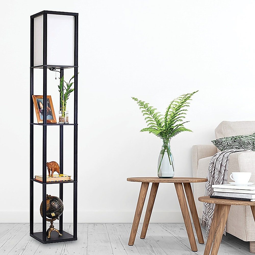 Shelf Floor Lamp - Shade Diffused Light Source with Open-Box Shelves - Image 2