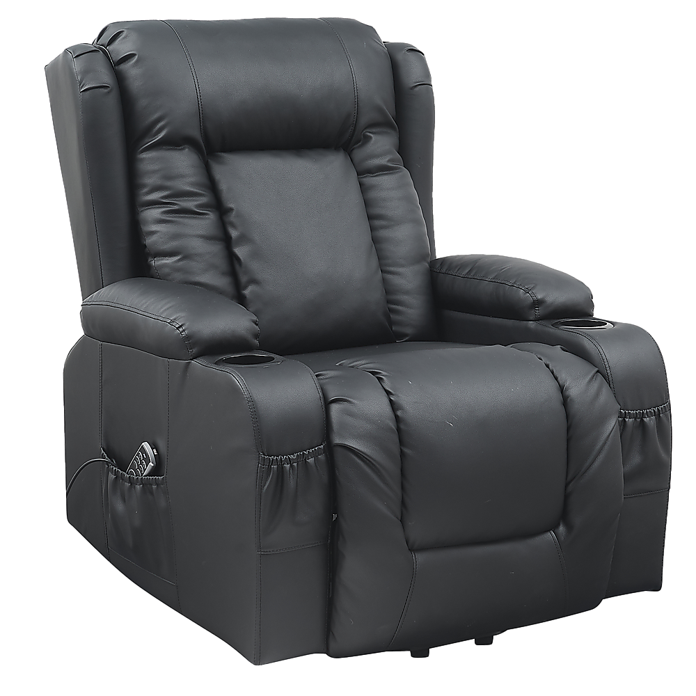 Lift Heated Leather Recliner Electric Massage Chair with USB port