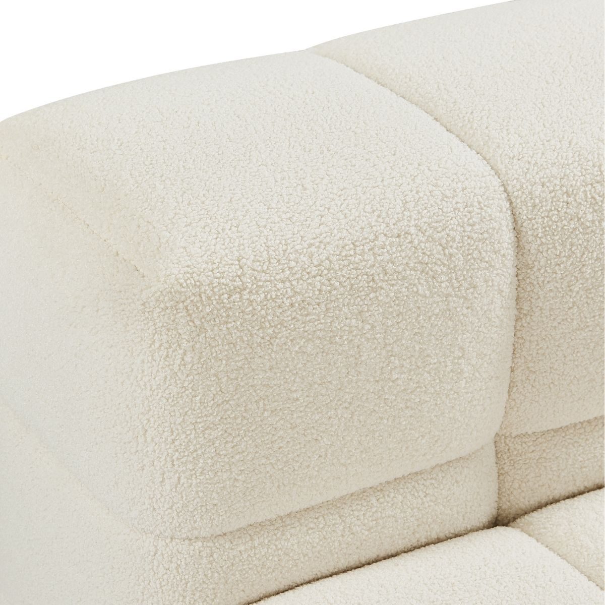 Travis White Boucle Fabric Armchair - Image 9