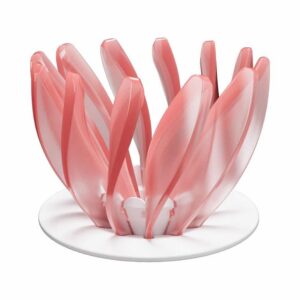 V60 Pour Over Coffee Dripper - Heat Resistant Brew Filter Cone - Pink(White Base)